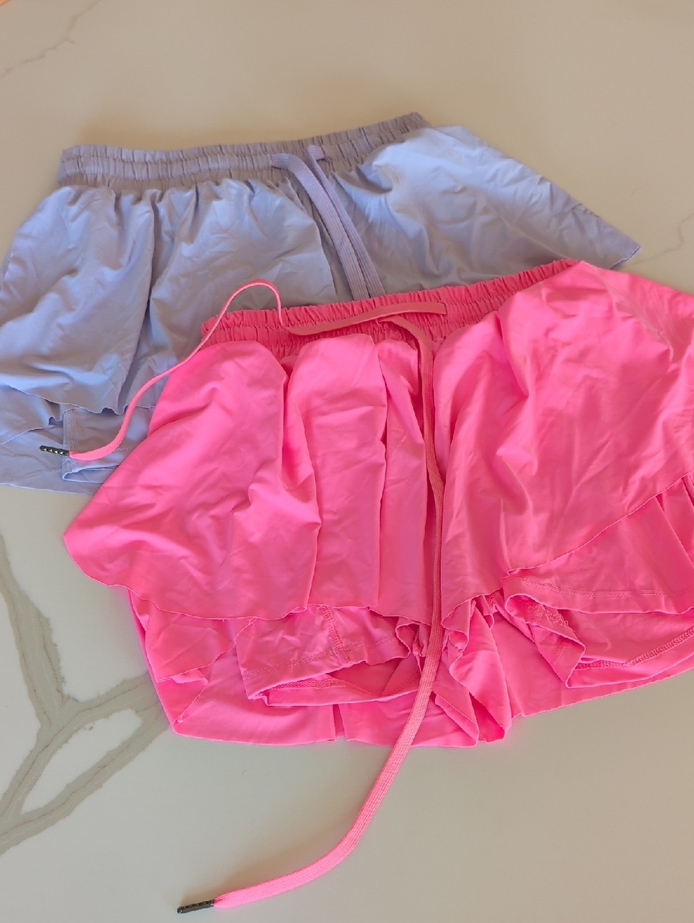 Women’s Ruffle Active Skorts - Pink and Lavender. Lot Of 2